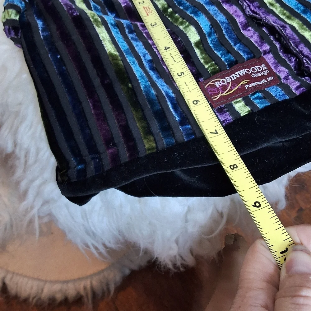Jewel Tones Robinwood Designs Striped Short Infinity Muffler/ Scarf